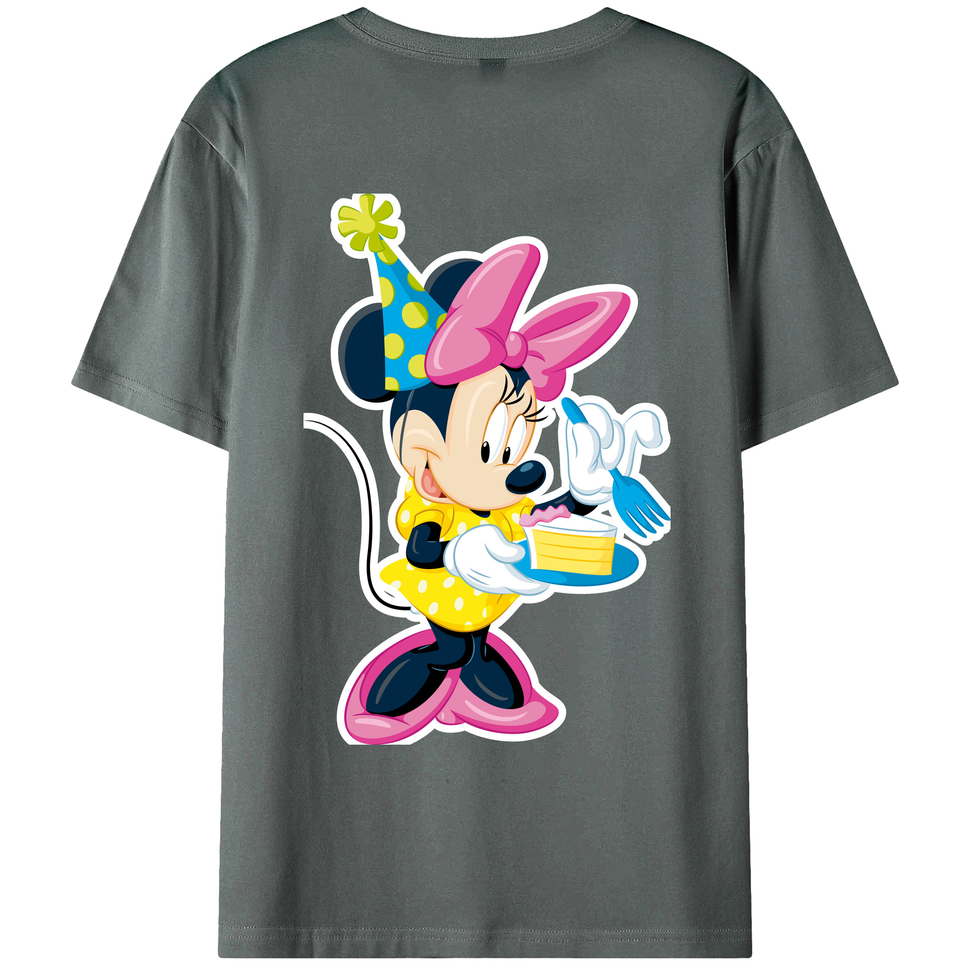 ミッキーマウス Mickey Mouse 綿100％ メンズ半袖Tシャツ（バックプリント） 通気性